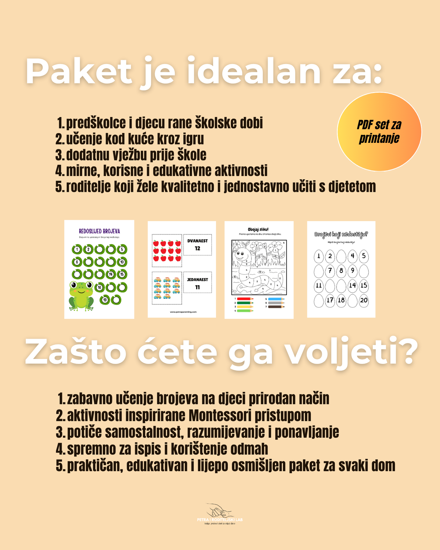 Montessori BROJEVI (3-7 god)