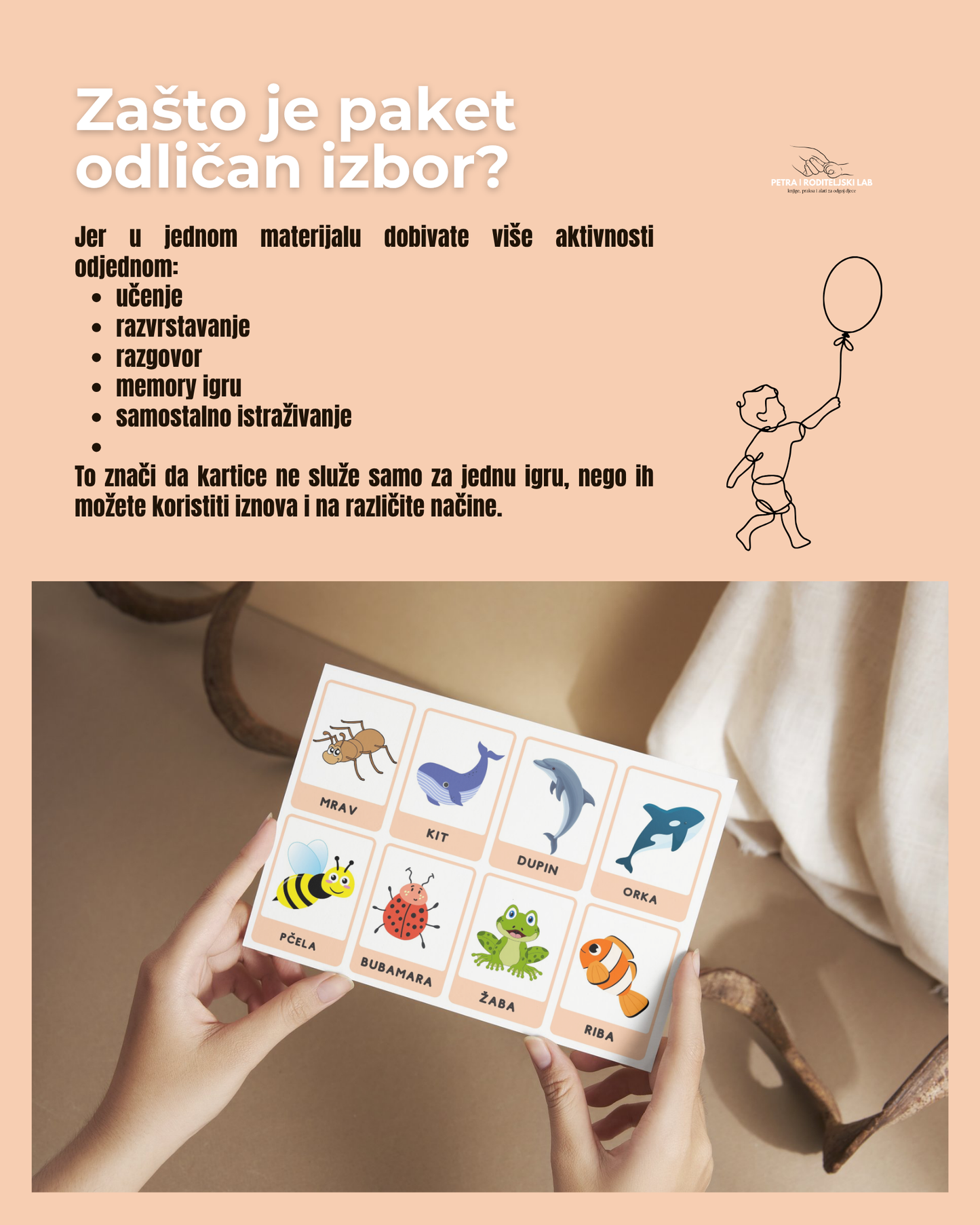 Montessori edukativne kartice -ŽIVOTINJE