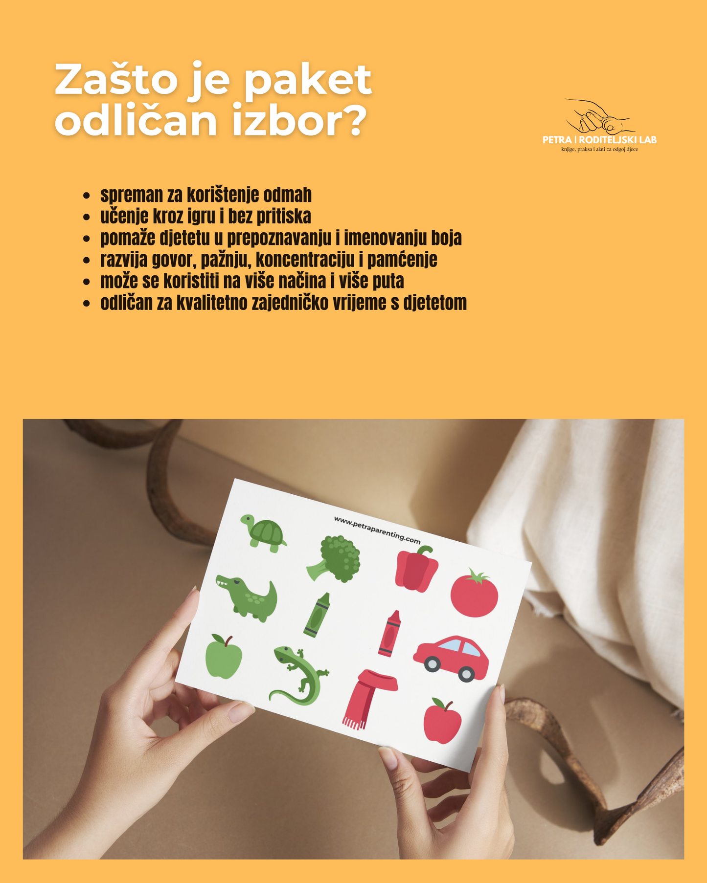 Montessori set za učenje BOJA
